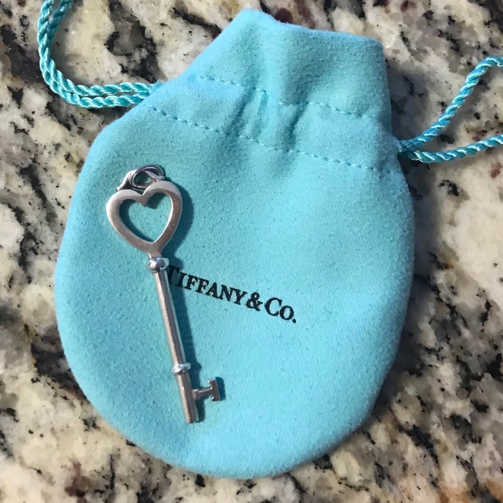 Tiffany heart key pendant
